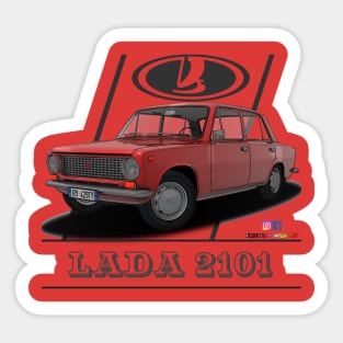 Lada 2101 1970 Red Sticker